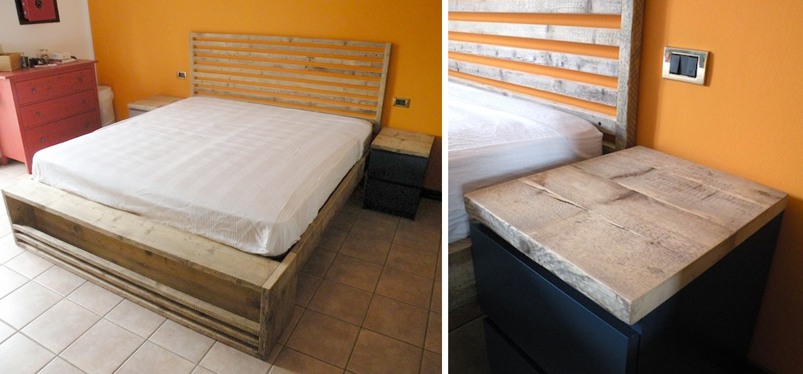camera da letto in legno vecchio